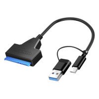 Переходник USB 3.0/USB-C - SATA 2.5 для жесткого диска HDD SSD до 5Гбит/с