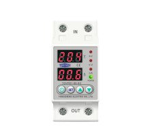 Реле контроля напряжения и тока с ЖК, 220В, 63А, 2DIN, TOMZN TOVPD1-60-EC