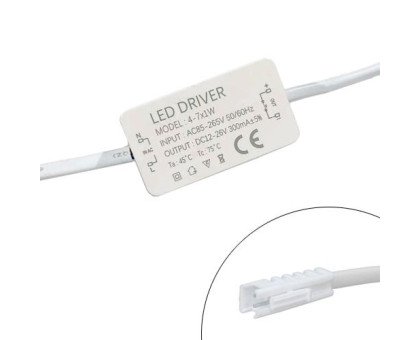 Блок живлення LED драйвер трансформатор 4-7x1Вт 0.3А, AC85-265В DC12-26В, 2pin