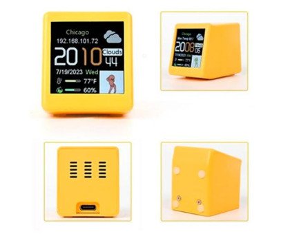Метеостанция мини настольная с Wi-Fi ЖК 1.54