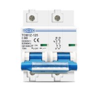 Автоматический выключатель DC 2P 80А 10кА 600В, TOMZN TOB1Z-125