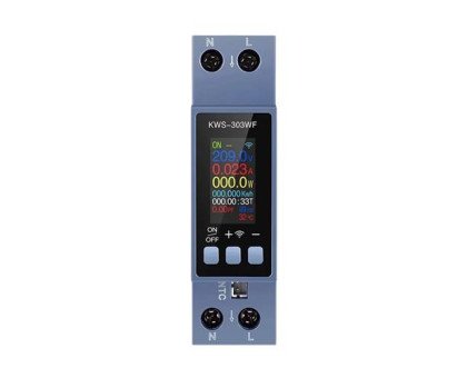 Wi-Fi счетчик электроэнергии однофазный 220В 40А DIN, защиты, KWS-300WF
