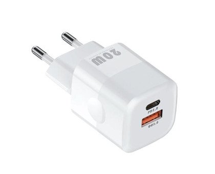 Мережевий зарядний пристрій USB Type-C QC3.0 PD 20Вт KUULAA, білий