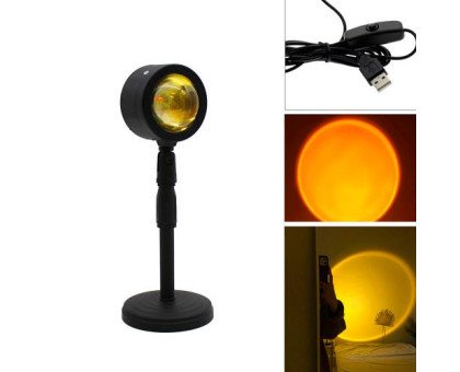 Проекційний світильник лампа з ефектом заходу USB, проектор Sunset Q07