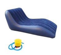 Крісло диван надувне 160x90x60см зі спинкою, ергономічне, насос