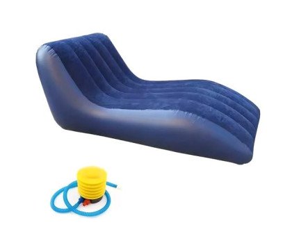 Крісло диван надувне 160x90x60см зі спинкою, ергономічне, насос