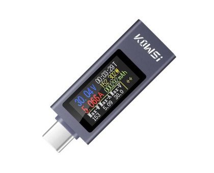 USB тестер струму напруги потужності енергії 4-30В 0-12А, Type-C, KWS-2302C