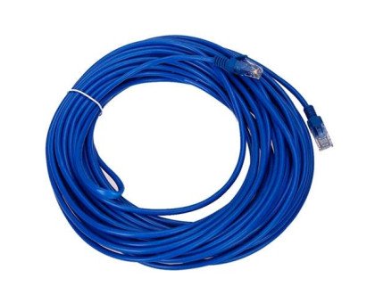 Патч-корд RJ45 17м, мережевий кабель UTP CAT5e 8P8C, LAN, синій