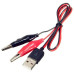 Кабель перехідник USB Type-A на зажими крокодили, 60см