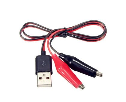 Кабель перехідник USB Type-A на зажими крокодили, 60см