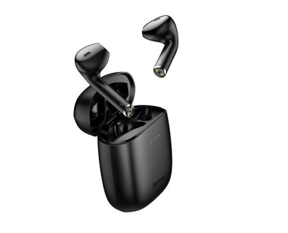 Навушники бездротові, гарнітура з кейсом Baseus Encok W04 Bluetooth, Чорні