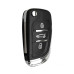 Выкидной ключ, корпус под чип, 3кн, Peugeot, ниша CE0523, VA2, NEW