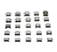 25x MicroUSB разъем гнездо 5-ти контактное, набор