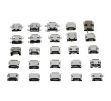 25x MicroUSB роз'єм гніздо 5-ти контактна, набір