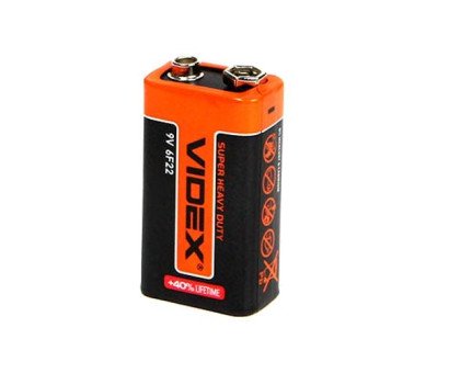 Батарейка крона VIDEX CR-9V 6F22 9В батарея