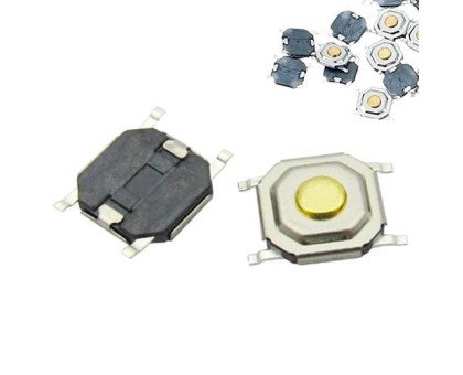 100x Кнопка тактова, мікрік, SMD 4 контакту, 4х4х1.5мм 5х5х1.5мм