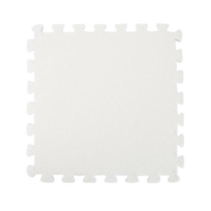 Килимок пазл плюшевий підлоговий 30x30см м’який, 10шт, EVA, білий