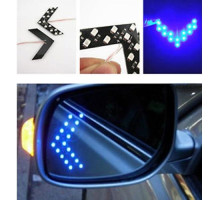 LED указатели поворота зеркала заднего вида, синие, пара