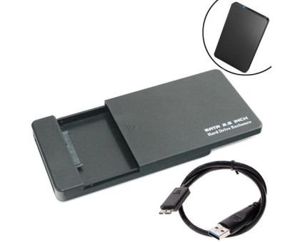 Кишеня зовнішня для 2.5 жорсткого диску HDD/SSD, SATA, USB 3.0, з кришкою