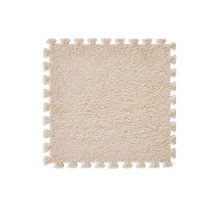 Килимок пазл плюшевий підлоговий 30x30см м’який, 10шт, EVA, бежевий