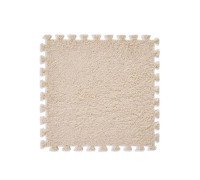 Килимок пазл плюшевий підлоговий 30x30см м’який, 10шт, EVA, бежевий