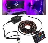 LED RGB 2м стрічка підсвітки ТБ з пультом д/у, USB, датчиком звуку