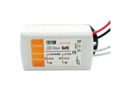 Блок питания LED драйвер трансформатор AC-DC 220-12В 18Вт для LED-лент
