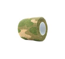 Камуфляжна клейка стрічка, скотч хакі, 5см х 4.5м, болото