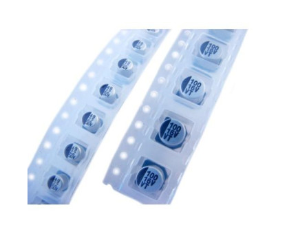 130x Конденсатор SMD алюмінієвий 1-220мкФ 10-50В, набір