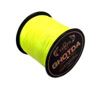 Шнур плетений рибальський 300м 4жили 0.16мм 8.2кг GHOTDA, жовтий