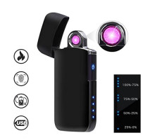 USB зажигалка электронная плазменная сенсорная Lighter, черная