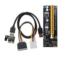 PCI-Express, PCI-E 1X на 16X райзер V006 Molex USB 3.0 60см майнінг