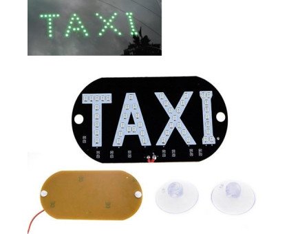 Автомобильное LED табло табличка Такси TAXI 12В, зеленое