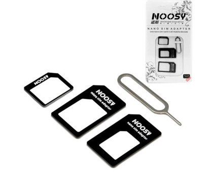 Nano, Micro Sim адаптер 3в1, перехідник iPhone 4 5 + скріпка