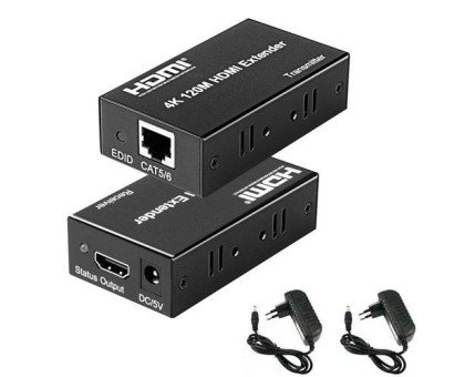 Удлинитель HDMI по RJ45 витой паре активный, ИК-сигнал, до 120м
