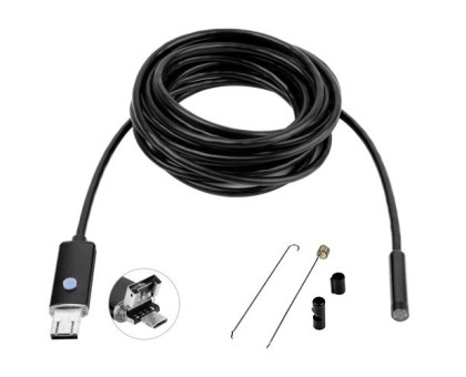 10м USB / MicroUSB камера, 640x480, 5.5мм, бороскоп ендоскоп Android Windows