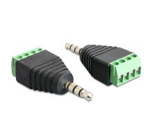 Переходник 3.5мм TRRS mini-jack джек папа - клеммники 4pin