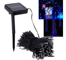 Садовый фонарь гирлянда 22м 200LED на солнечной батарее, синий