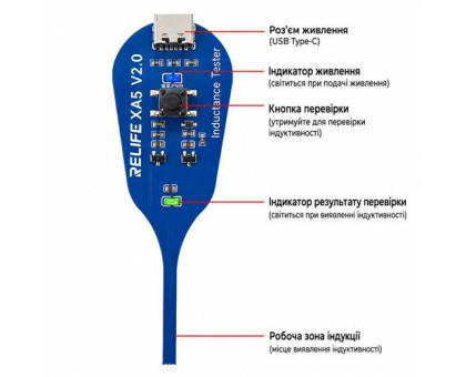 Тестер індуктивності RELIFE XA5 V2.0 для діагностики друкованих плат, безконтактний