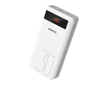 Повербанк, Power Bank Зовнішній акумулятор 30000мАг  QC3.0 ЖК 22.5Вт Romoss Sense 8PF