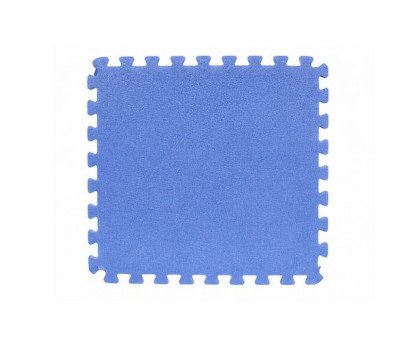 Килимок пазл плюшевий підлоговий 30x30см м’який, 10шт, EVA, синій