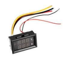 Цифровий вольтметр амперметр до 100В, 10А, LED