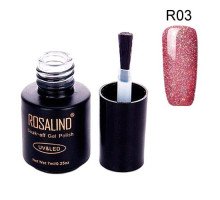 Гель-лак для ногтей маникюра 7мл Rosalind, шиммер, R03 нежно розовый