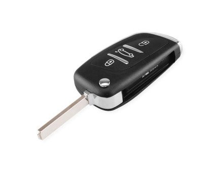 Выкидной ключ, корпус под чип, 3кн DKT0269, Peugeot, VA2