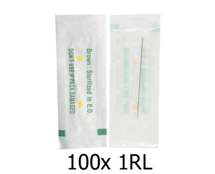 100x Голка 1RL 0.35мм контурна для машинок перманентного макіяжу та татуажу