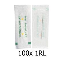 100x Голка 1RL 0.35мм контурна для машинок перманентного макіяжу та татуажу