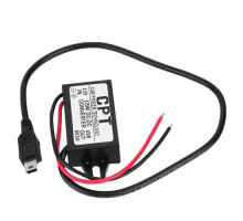 Преобразователь напряжения 12В-5В 3А MiniUSB, скрытая проводка авто