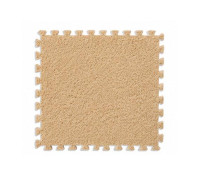 Килимок пазл плюшевий підлоговий 30x30см м’який, 10шт, EVA, пісочний