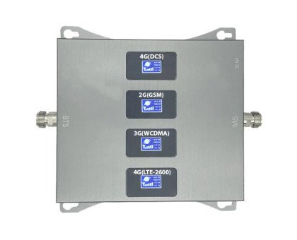 GSM репітер 4 діапазона 900 1800 2100 2600, підсилювач зв'язку 3G 4G LTE