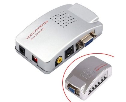 Конвертер PC - TV 3в1, VGA - RCA AV + S-Video + VGA